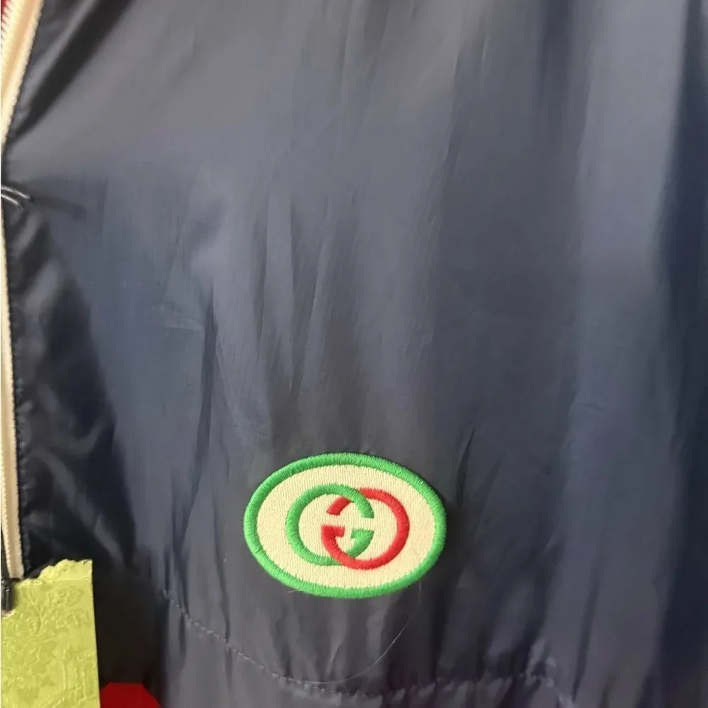 Brand new with tags Gucci Men's Navy and Red Windbreaker sz 52  us sz xl